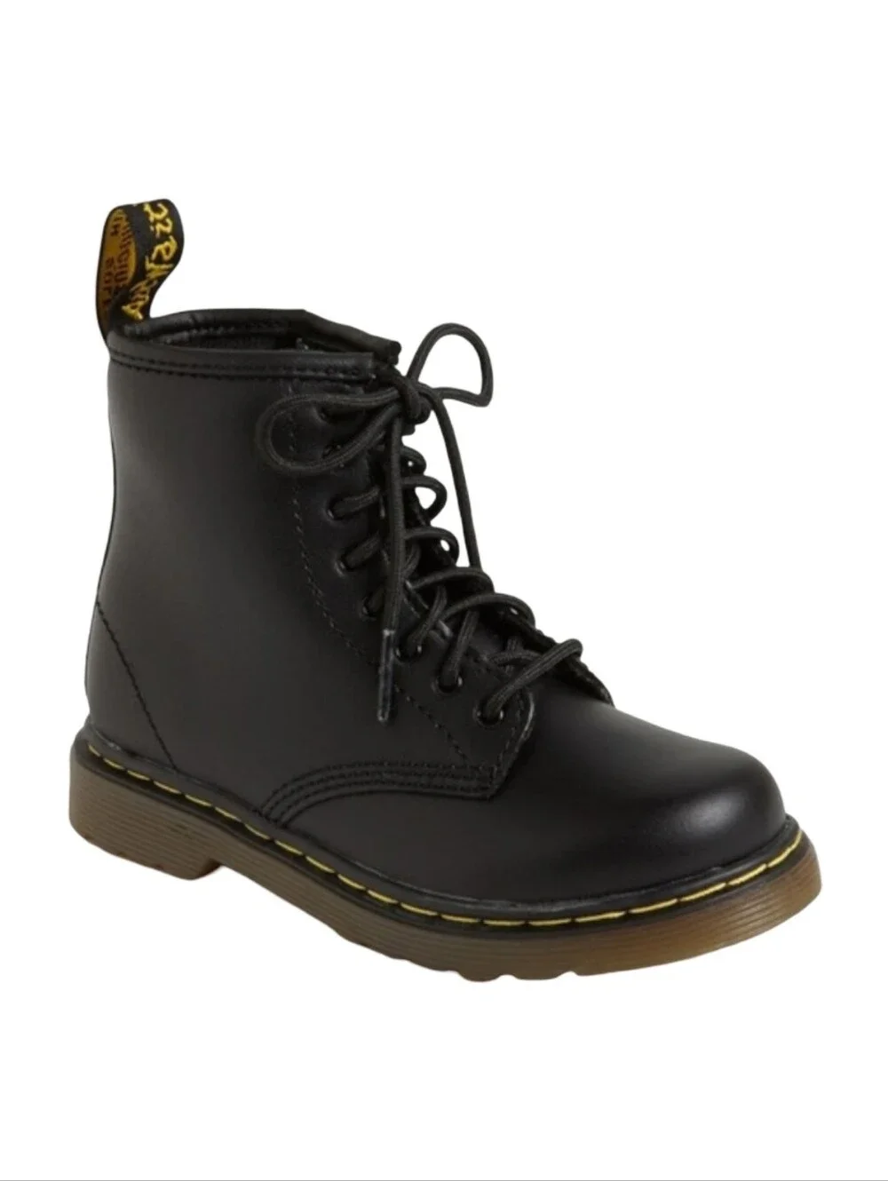 Dr. Martens 1460 T toddler boots in black leather, size 8 US / 7 UK / 24 EU.